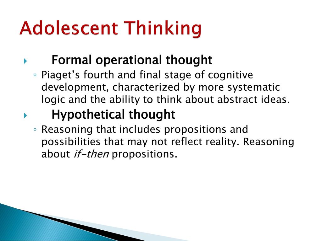 Adolescent Cognitive Development Chapter ppt download